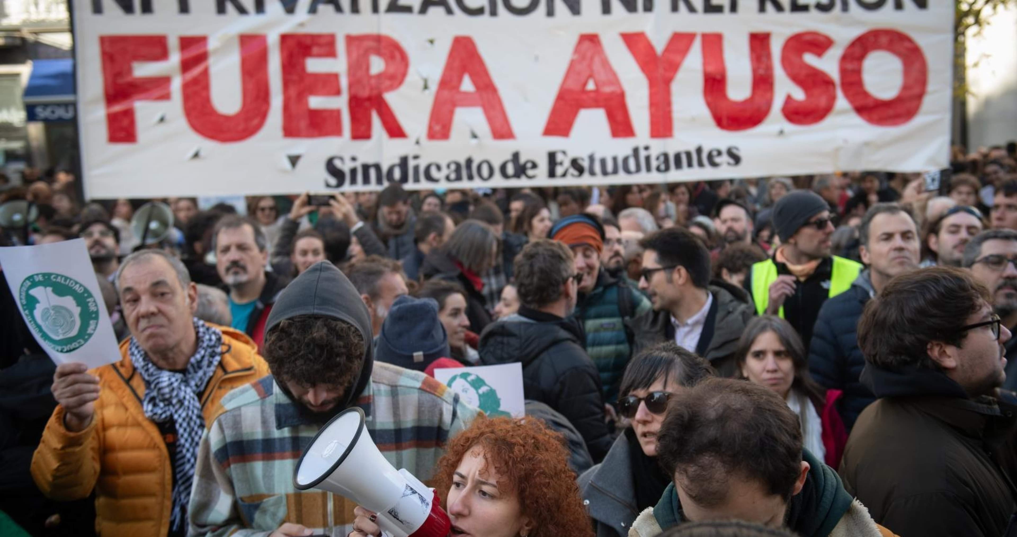 Protesting Students in Madrid, Demand Fairer Funding