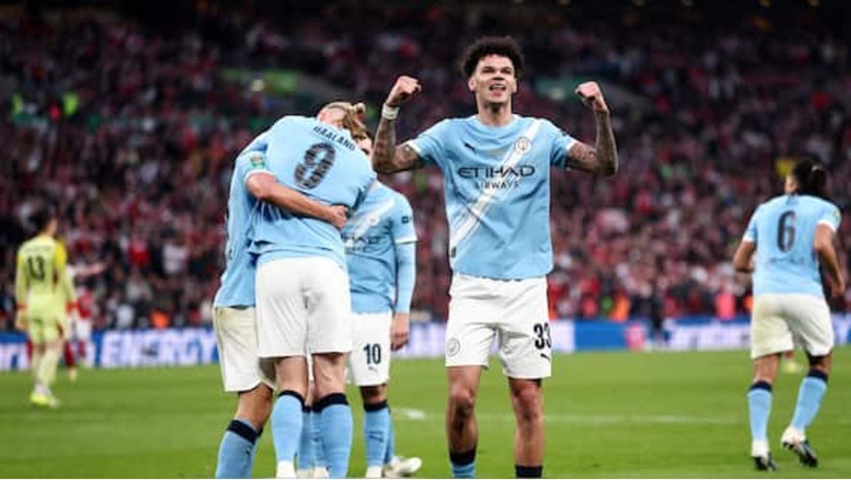 Manchester City Defeat Arsenal, win League Cup